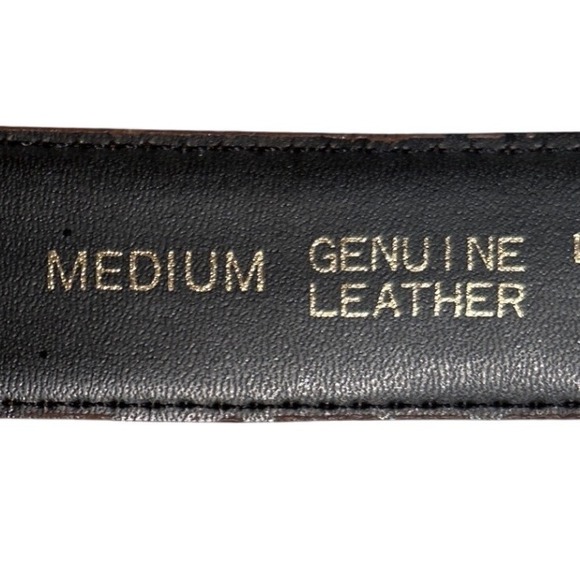 VTG Liz Claiborne Diamond Stitch Leather Belt Honey‎ Brown Size Medium main image 7